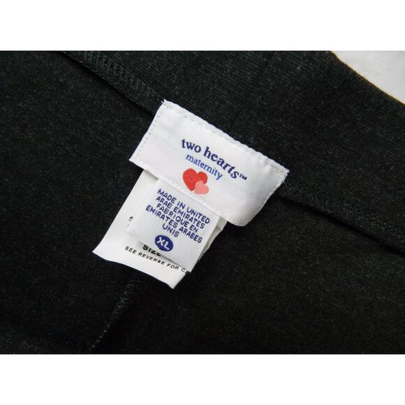 TWO HEARTS maternity size XL gray pull on stretch comfort NEW (kn76) - Picture 4 of 9